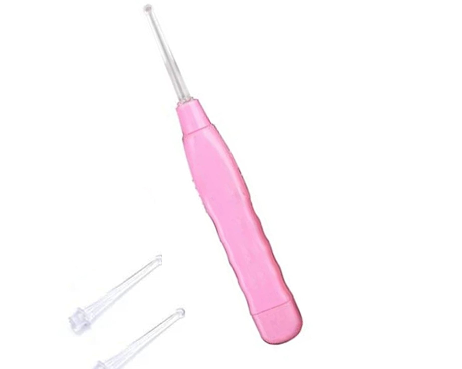 Earpick with LED flashlight and tweezer.