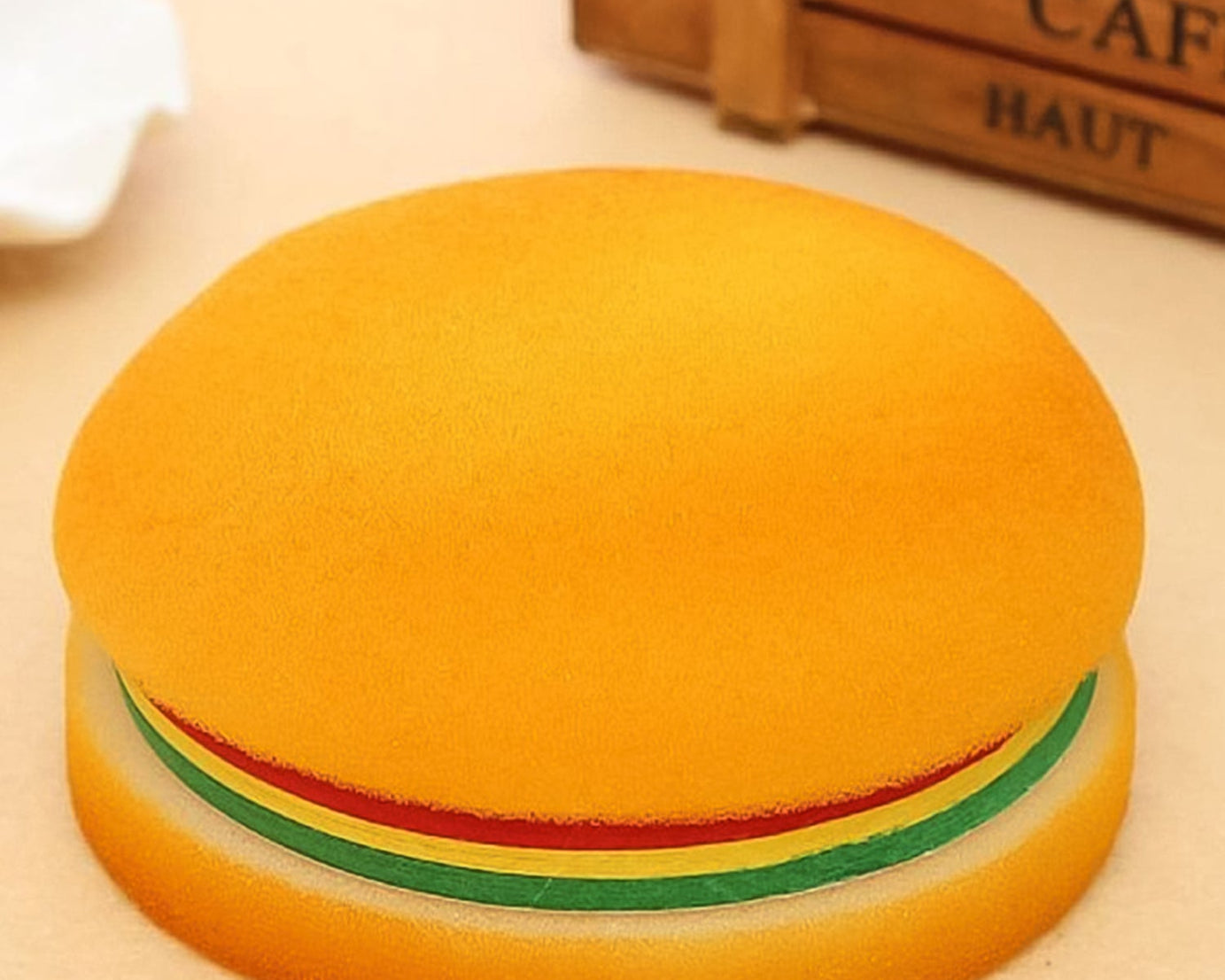 Unique burger-shaped notepad, multicolor sticky notes