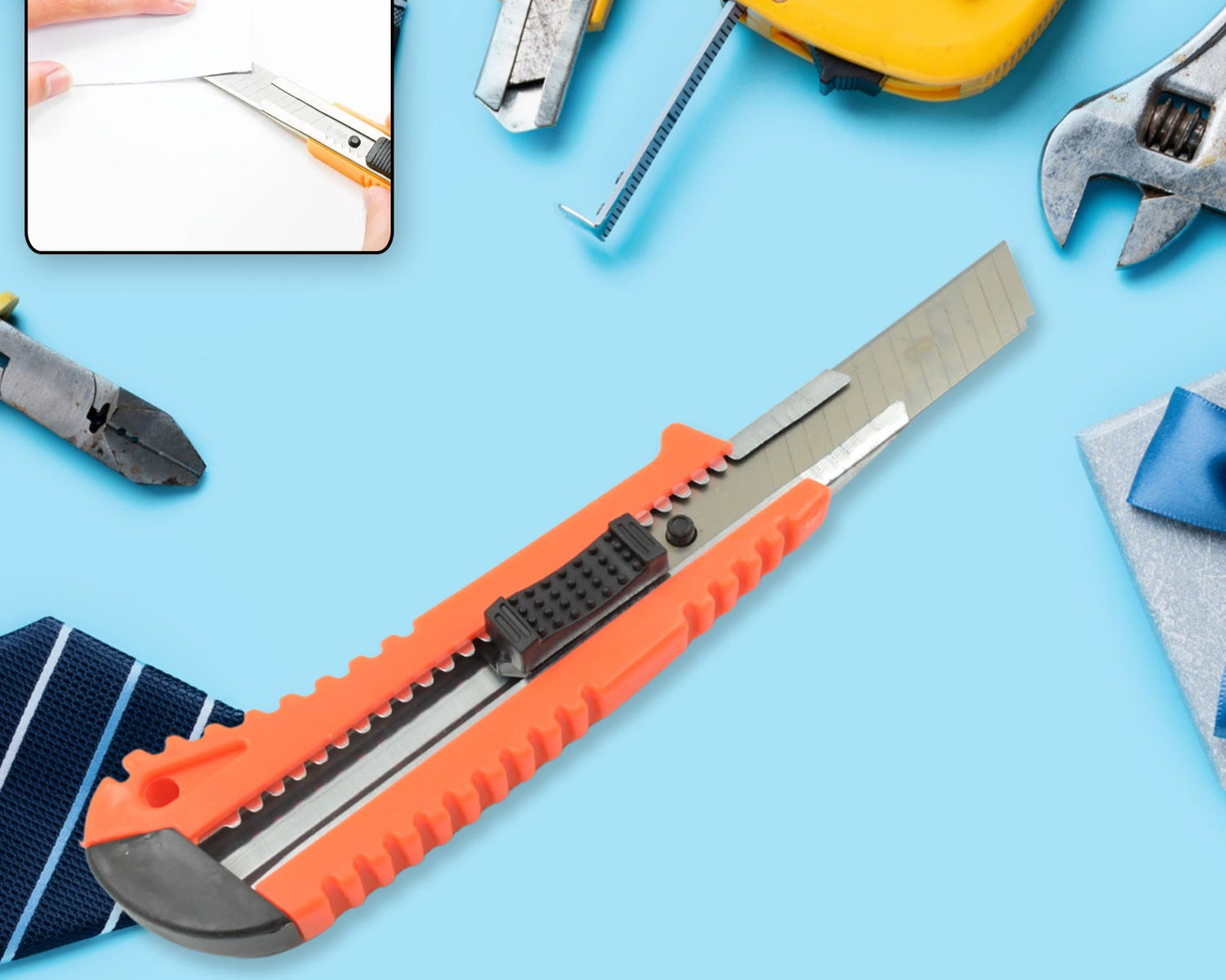 Multi-Use Iron Cutter, Cutting Blade and Precision Knife Blade, Utility Knife - Heavy Duty Industrial Cutter Knife (18mm)