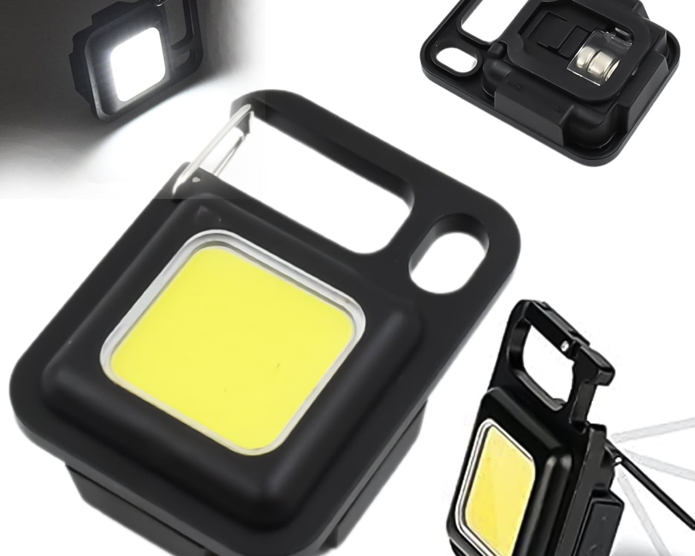LED Battery Operated Keychain Flashlight Small Work Light with Folding Bracket Bottle Opener for Camping, Hiking, Emergency  (1 Pc / MOQ :- 36 Pcs)