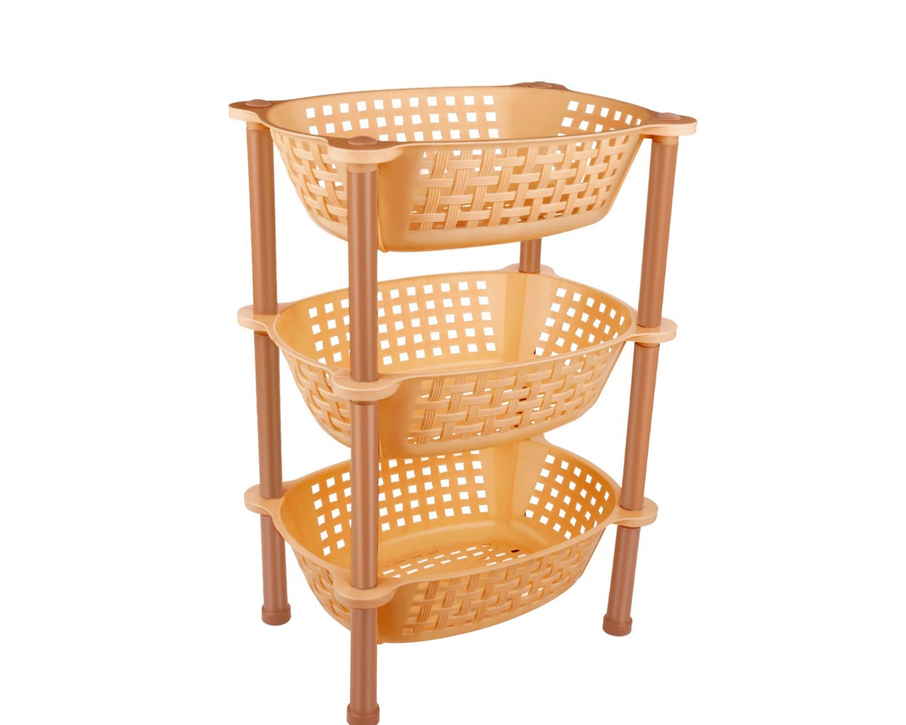 Plastic storage rack organizer set for home use