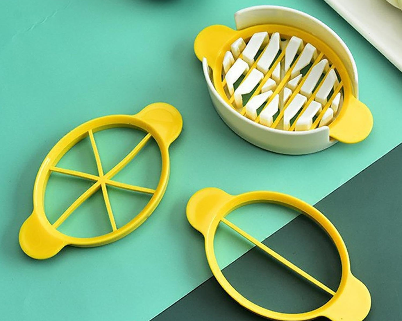 Egg Slicer, 3 in 1 Boiled Egg Slicer, Egg Slicer, Preserved Egg Slicer, Home Restaurant Kitchen Tool (1 Pc)