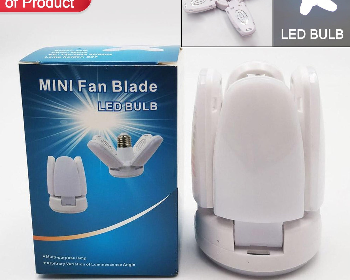 Foldable LED fan bulb