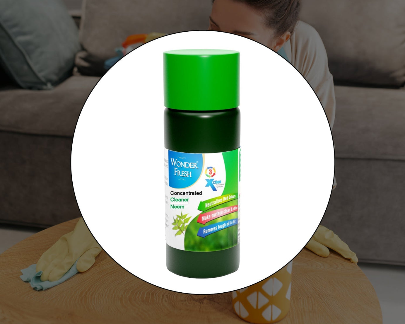 Floor surface cleaner liquid with disinfectant and insect repellent properties
