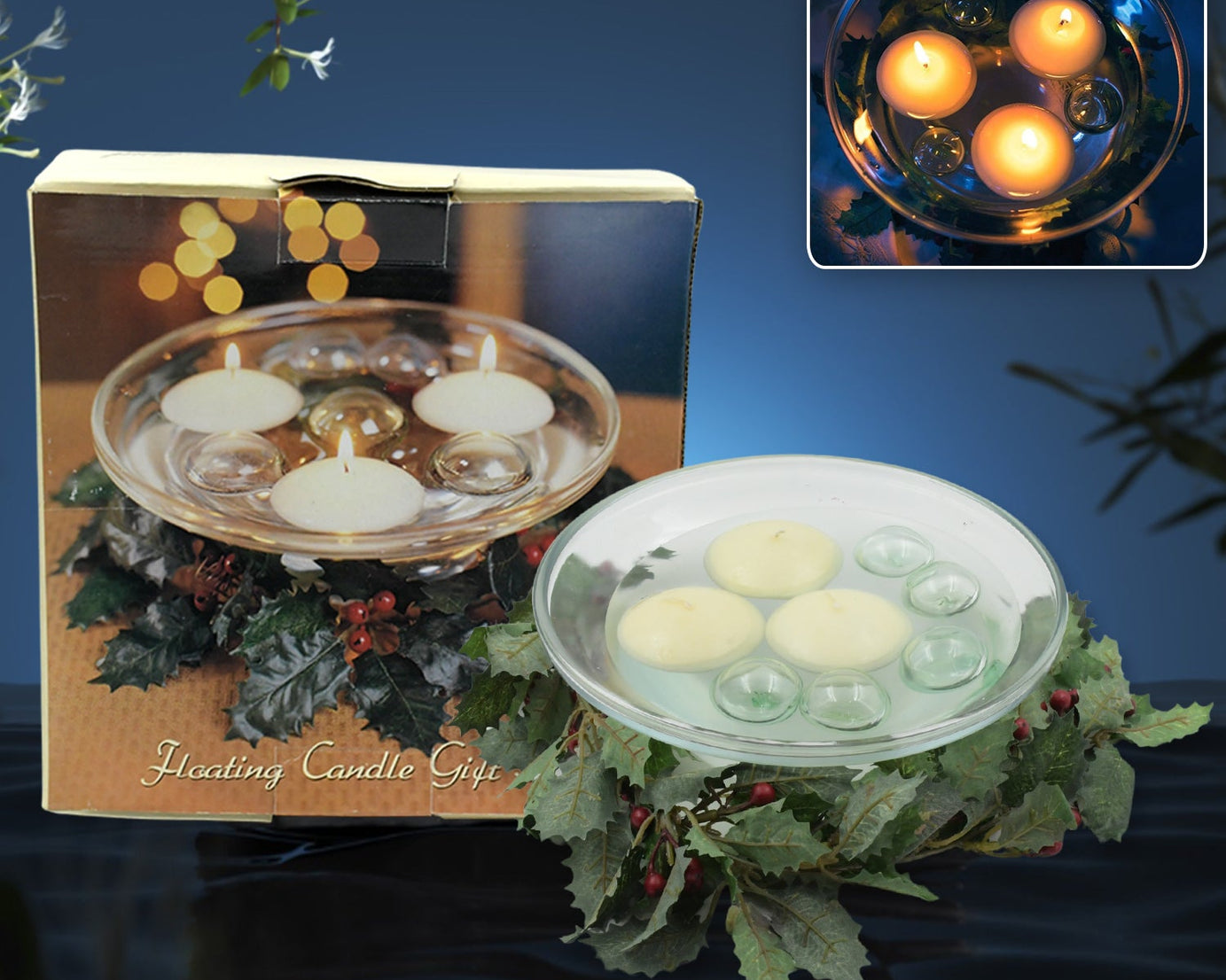 12503 Floating Candle Light Candle Holder Set, Romantic Atmosphere Creates Water Container, Coffee Table Decoration, Send Candles, Table Decorations, Romantic Atmosphere (1 Pc)