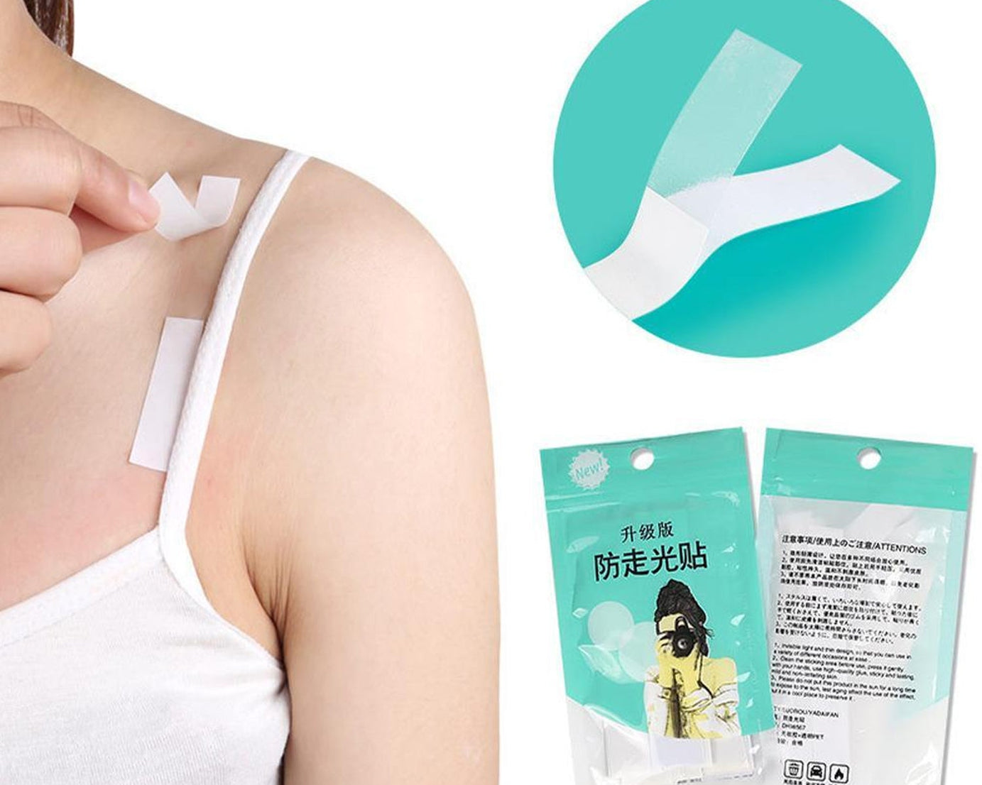 Waterproof Anti-Skid, Disposable Double Sided 36 Adhesive Transparent Clear Medical Tape for Lingerie