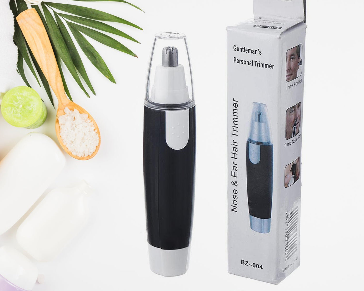 Nose hair trimmer with steel blade