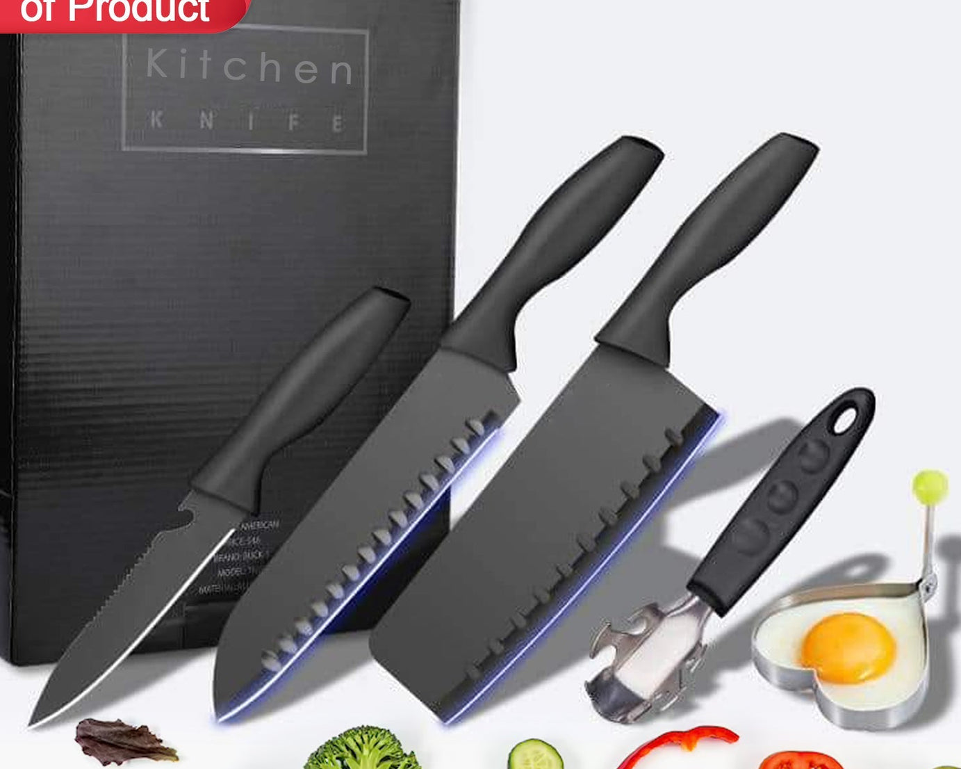 Forged chef cutlery set, 5-piece knives