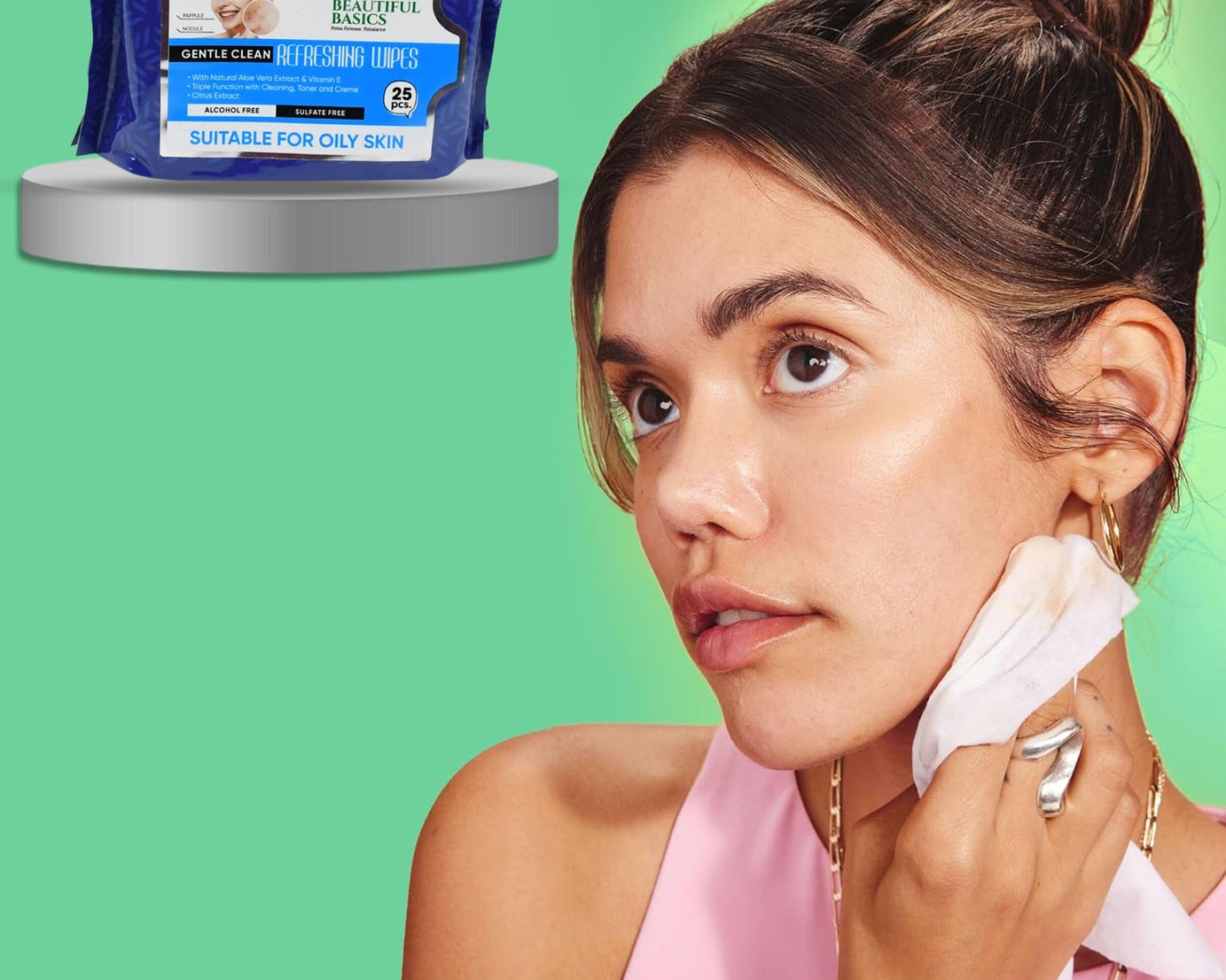 Refreshing Wet Wipes for Face | Facial Cleansing | Refreshing & Skin Hydration| Soothing for skin | pH Balance & Alcohol Free | Nourishing with Fruit extract | 25 Wipes