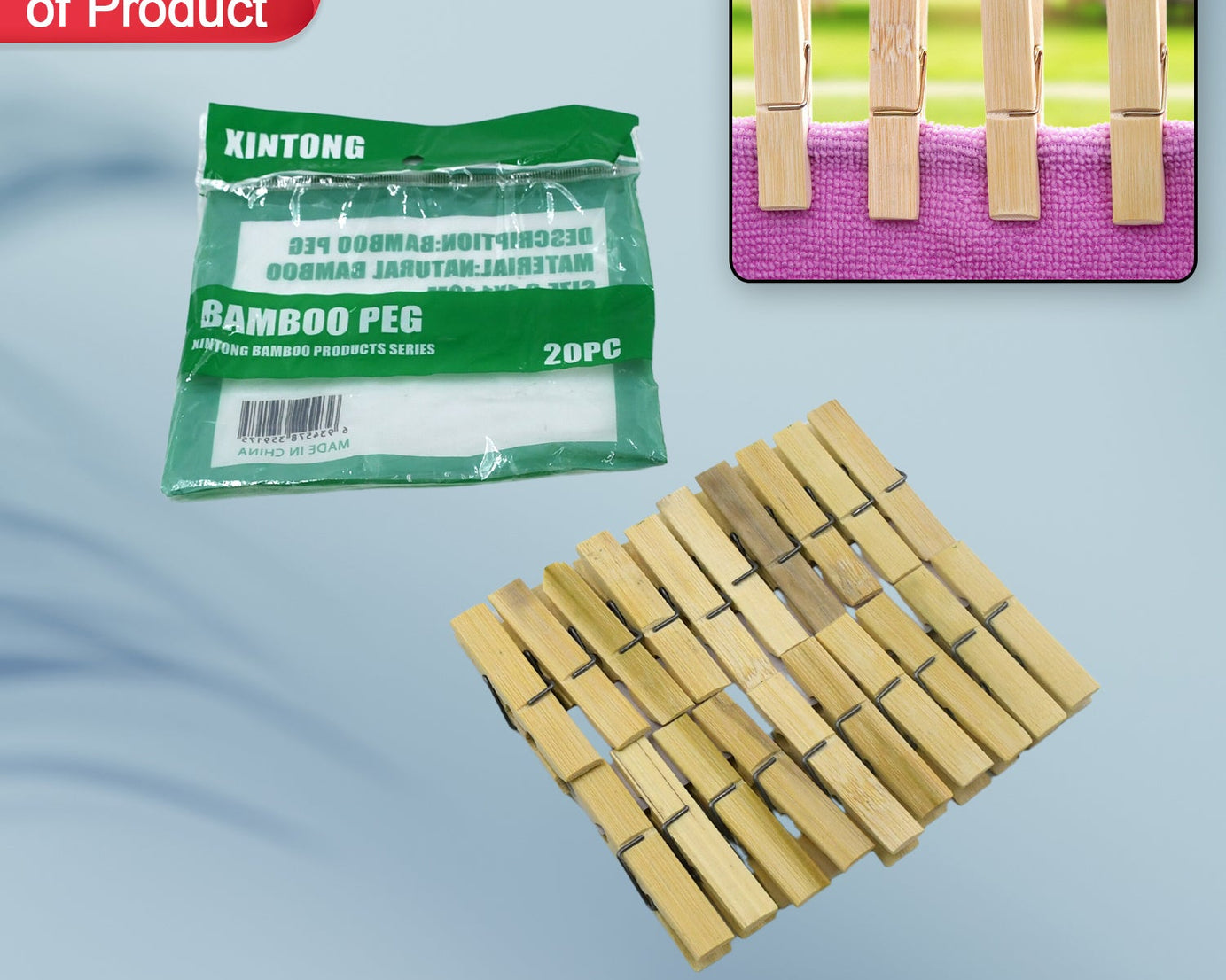 Multipurpose Wooden Heavy Clip (20 Pieces) for Clothespin , Dryer, Hanger, Photo Paper Peg Pin, Craft Clips for School Arts Crafts Decoration