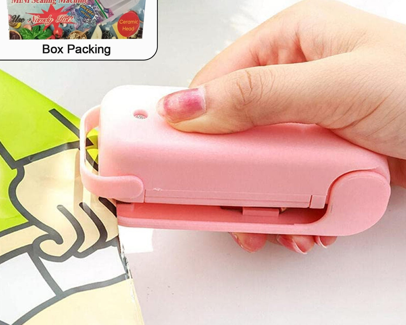Handheld heat seal plastic bag sealer
