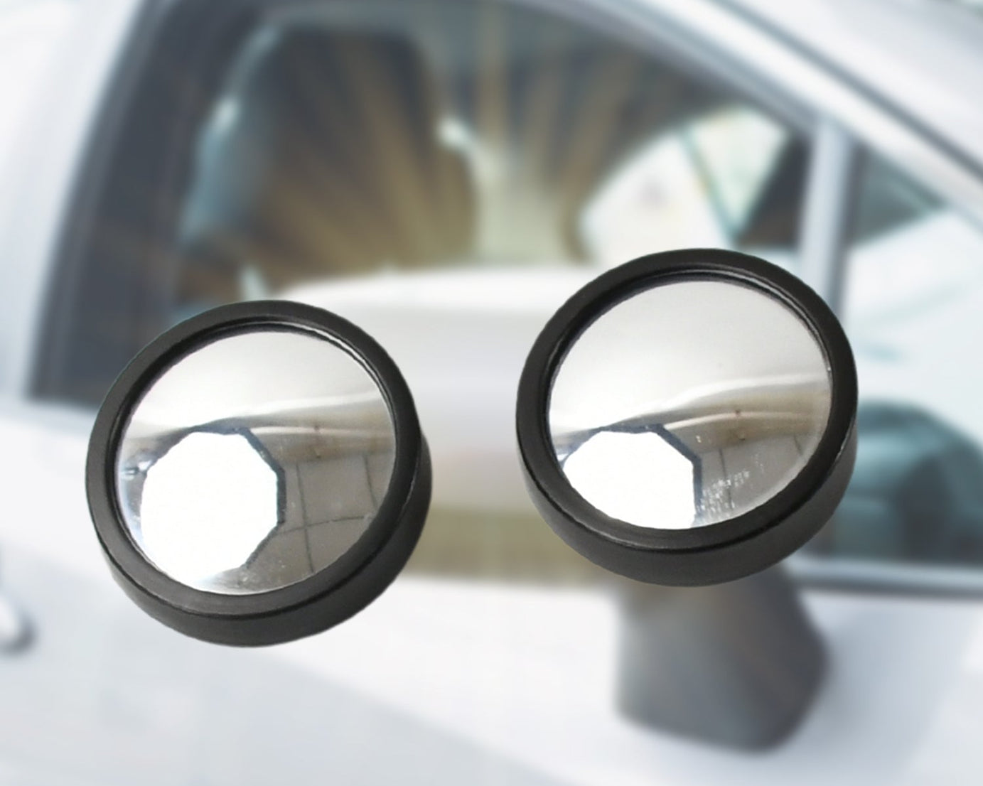 Car Blind Spot Side Mirror Round HD Glass Blindspot Mirror Convex Rear View Mirror, Car Mirror Accessories Suitable to All Cars, Frameless Design (2 Pcs Set)