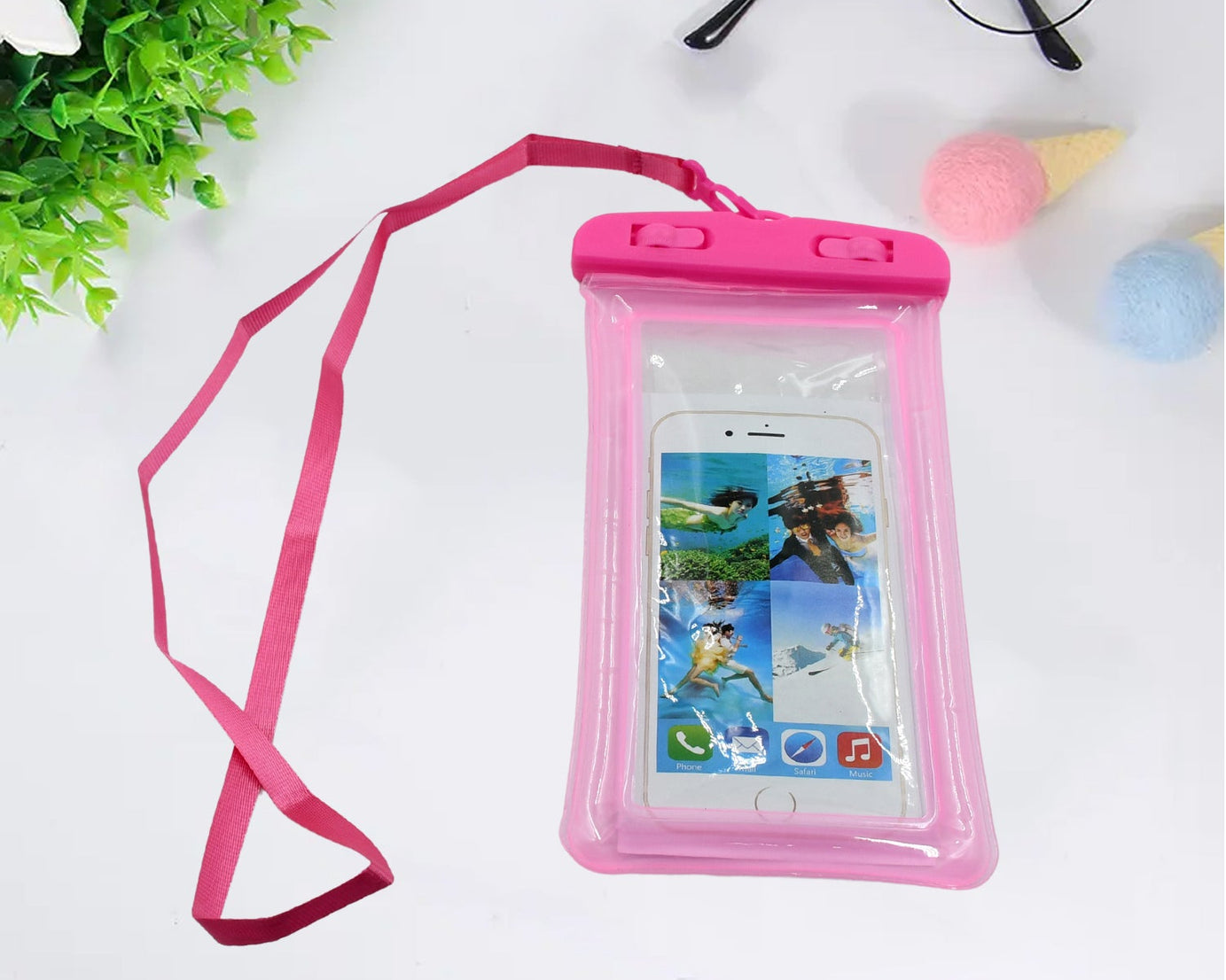 6386 Waterproof Pouch Zip Lock Mobile Cover Under Water Mobile Case For All Type Mobile Phones