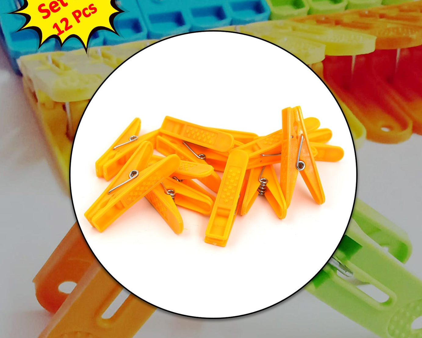 Set of 12 cloth clips for everyday use