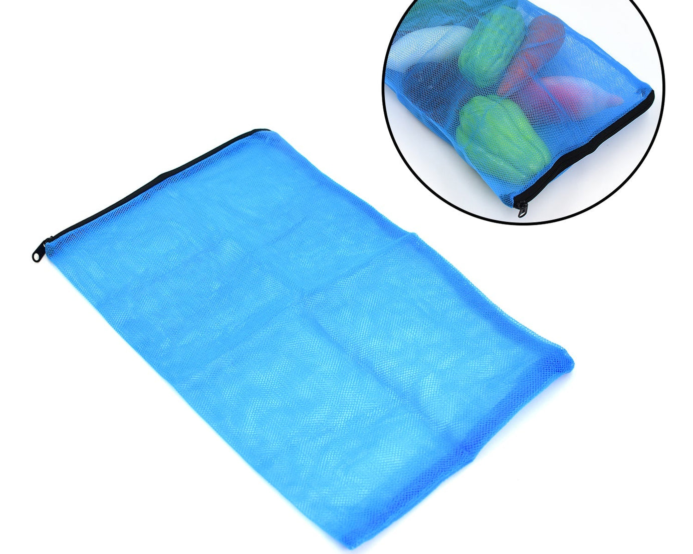 Fridge storage bag with zipper for fruits and veggies