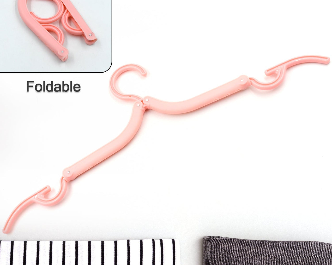 Travel Hangers, Portable Folding Clothes Hangers for Scarves Suits Trousers Pants Shirts Socks Underwear Travel Home Foldable Clothes Drying Rack