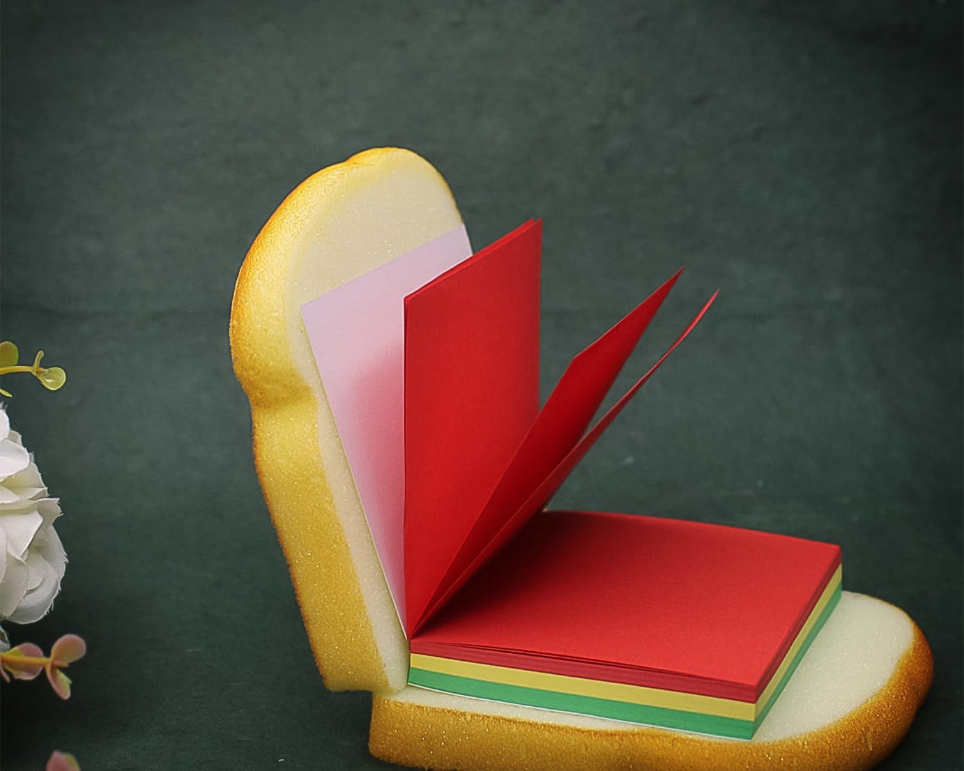 Unique sandwich-shaped notepad, mini sticky notes