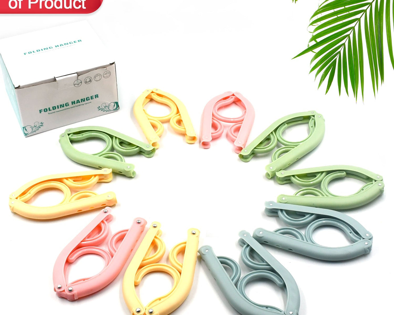 10 Pcs Portable Folding Clothes Hanger Creative Travel Easy to Carry Clothes Hanger for Adults and Children