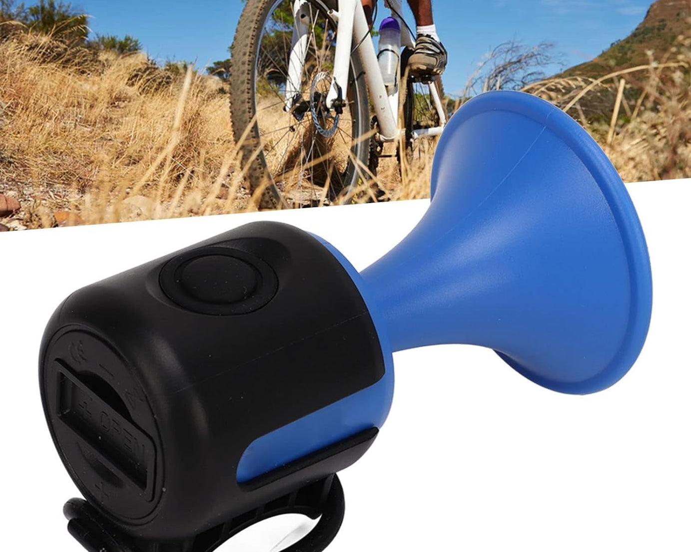 Bicycle Air Horn Loud - 120dB 1 Sound Mode Electronic Bicycle Bell,Super Electric Horn with Long Standby Button Battery Operated/IPX4 Waterproof Loud Bell for Adults