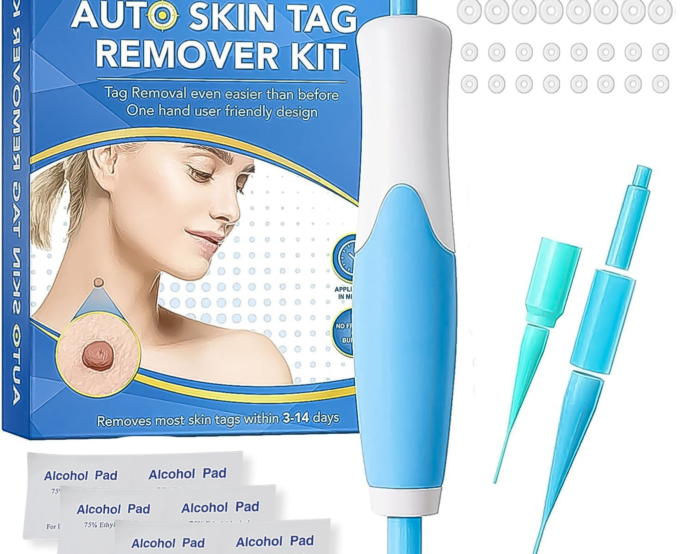 Skin Tag Remover Kit 2 in 1 for Micro to Large (2 mm - 8 mm / 1 Set)