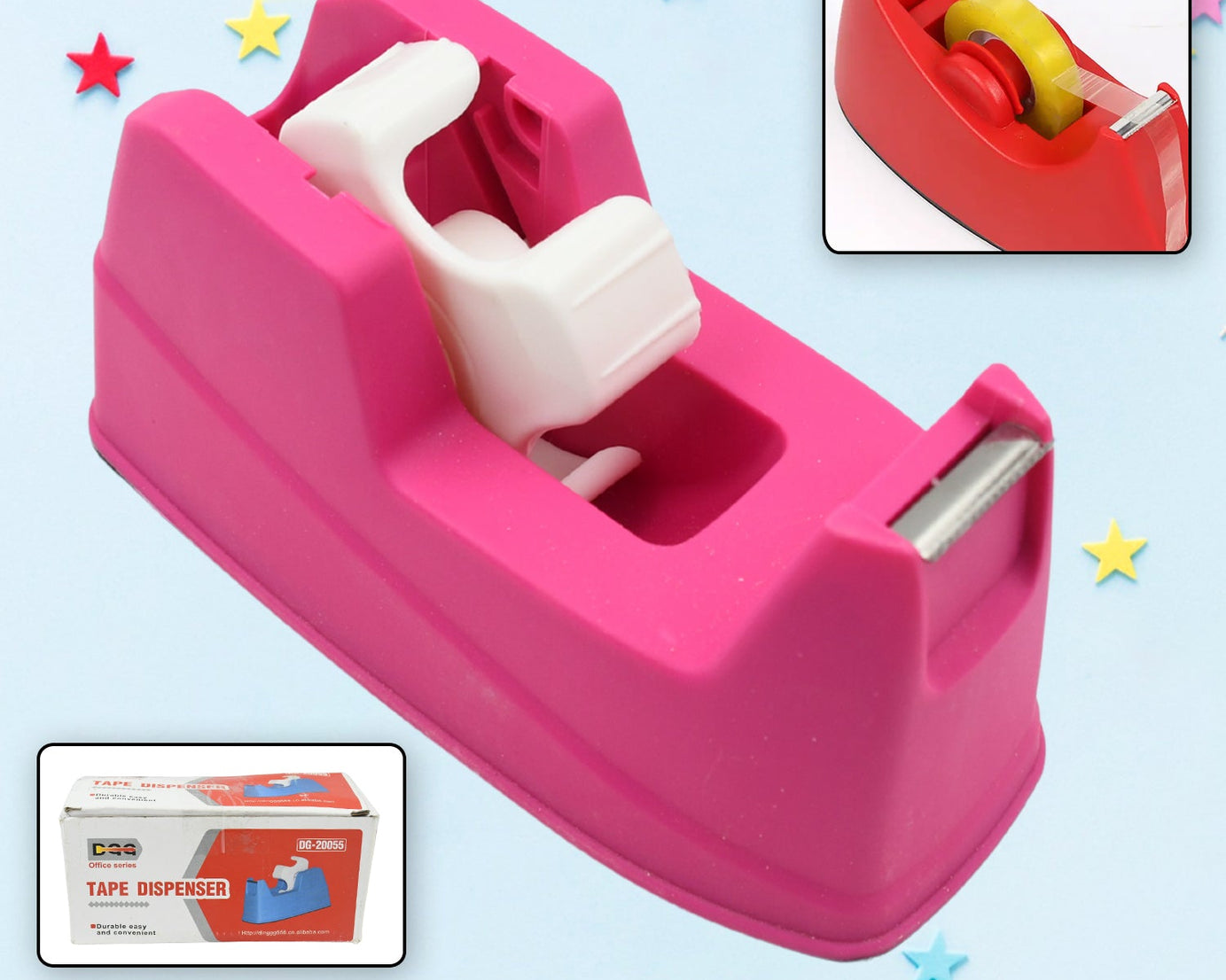 9506 Plastic Tape Dispenser Cutter for Home Office use, Tape Dispenser for Stationary, Tape Cutter Packaging Tape (1 pc / 631 Gm)