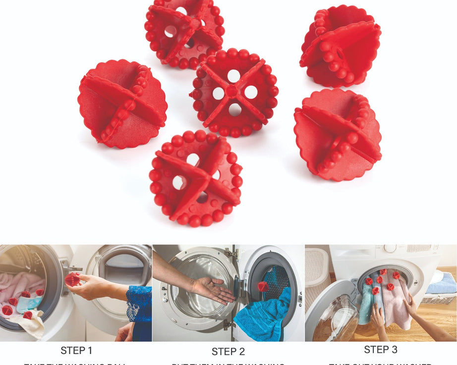 Laundry balls for efficient washing without detergent.