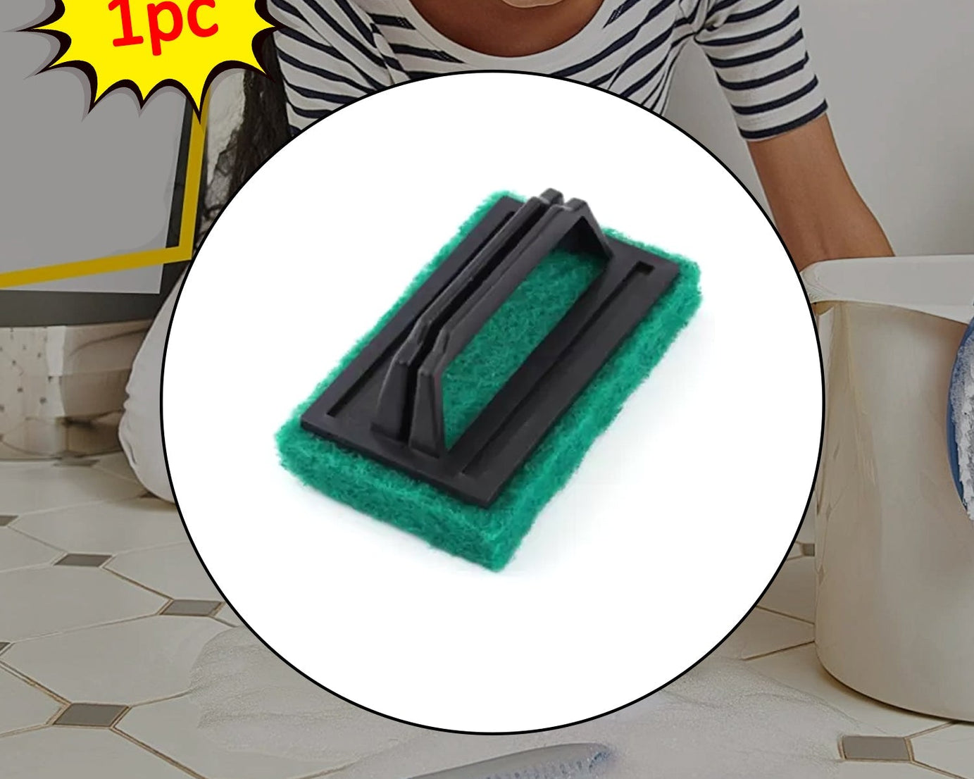 Brush with handle for washing dishes.
