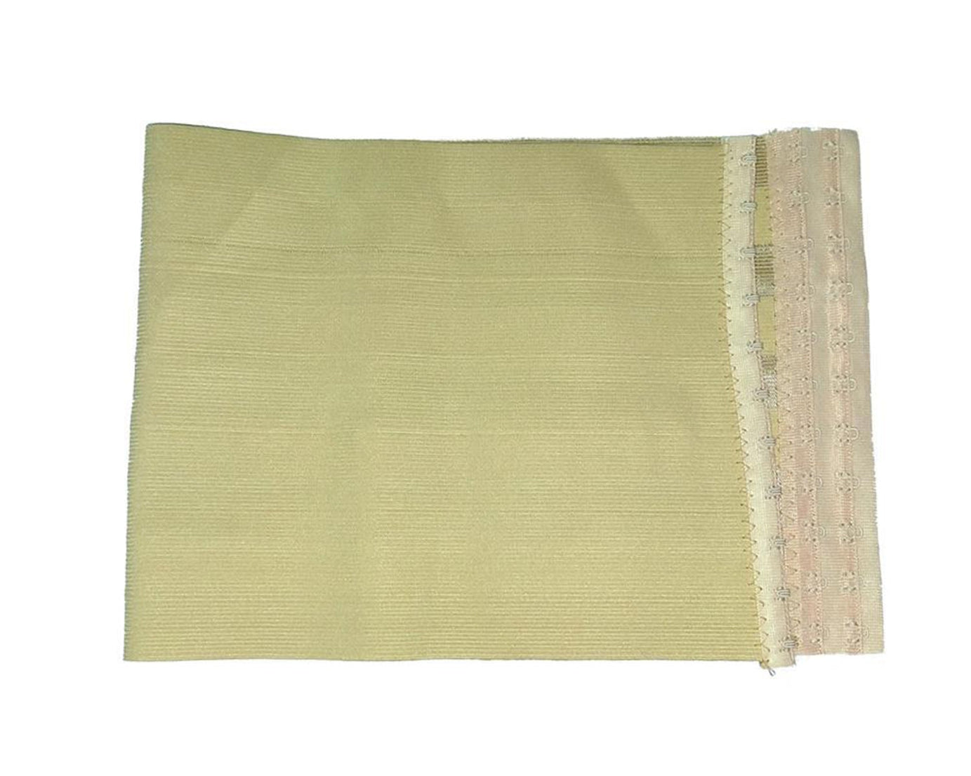 Body shaper cincher with adjustable hooks for waist trimming and support, large size.