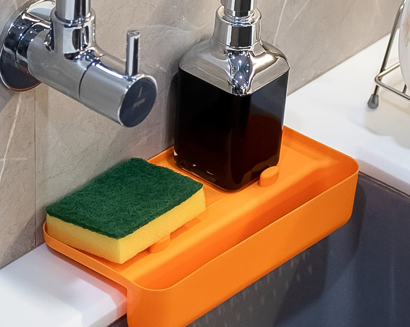 MULTI FUNCTIONAL DRAINER SHELF SINK STORAGE HOLDER Sink Colander Strainer Basket (1 Pc)