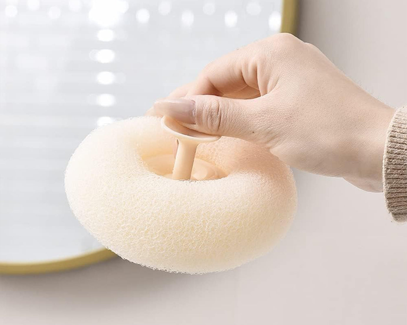 Super Soft Bath Sponge Flower Suction Cup Bath Sponges for Shower Women Men Foam Loofah Sponge Exfoliating Bath Sponge Body Washer Reusable loofah Massage Bath (1 pc)
