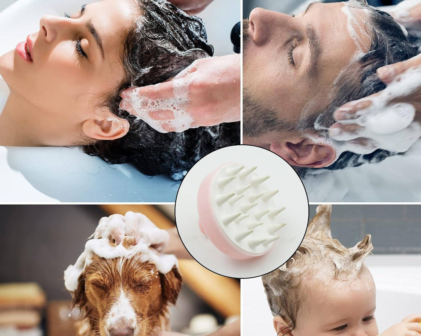 Hair Scalp Massager Shampoo Brush (1 Pc)