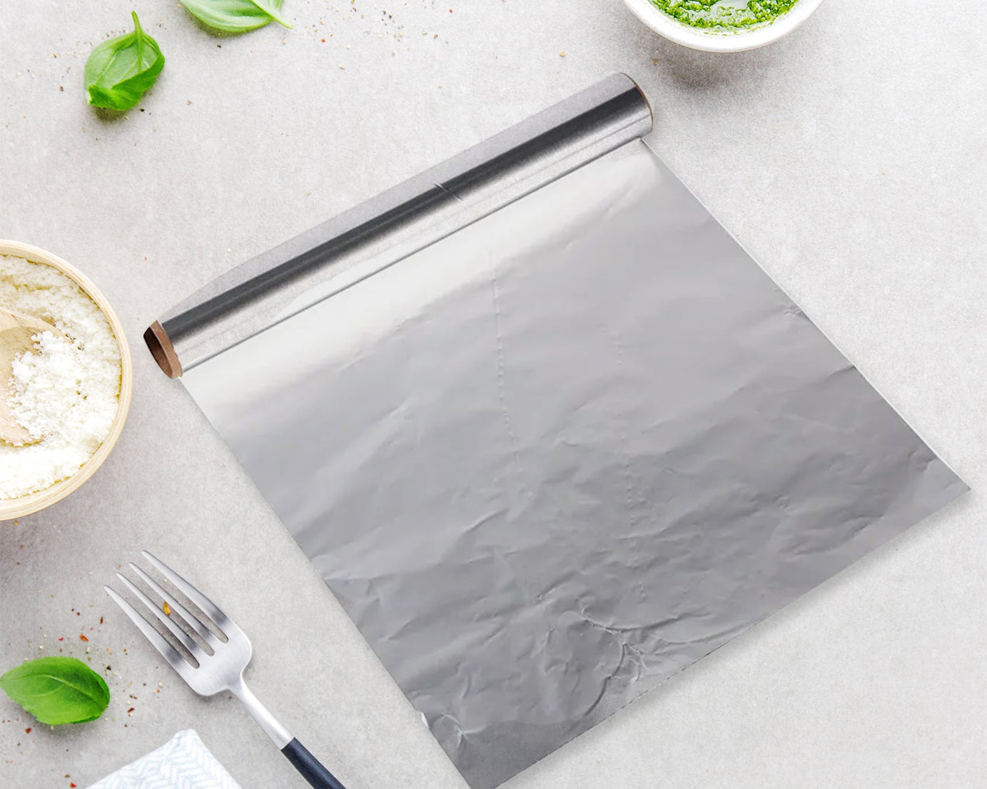 Premium Quality Food Grade Aluminum Foil Roll Heavy Duty Non Stick Thick Aluminum Foil Sheet Baking Grilling Tool 72Mtr (1Pc)