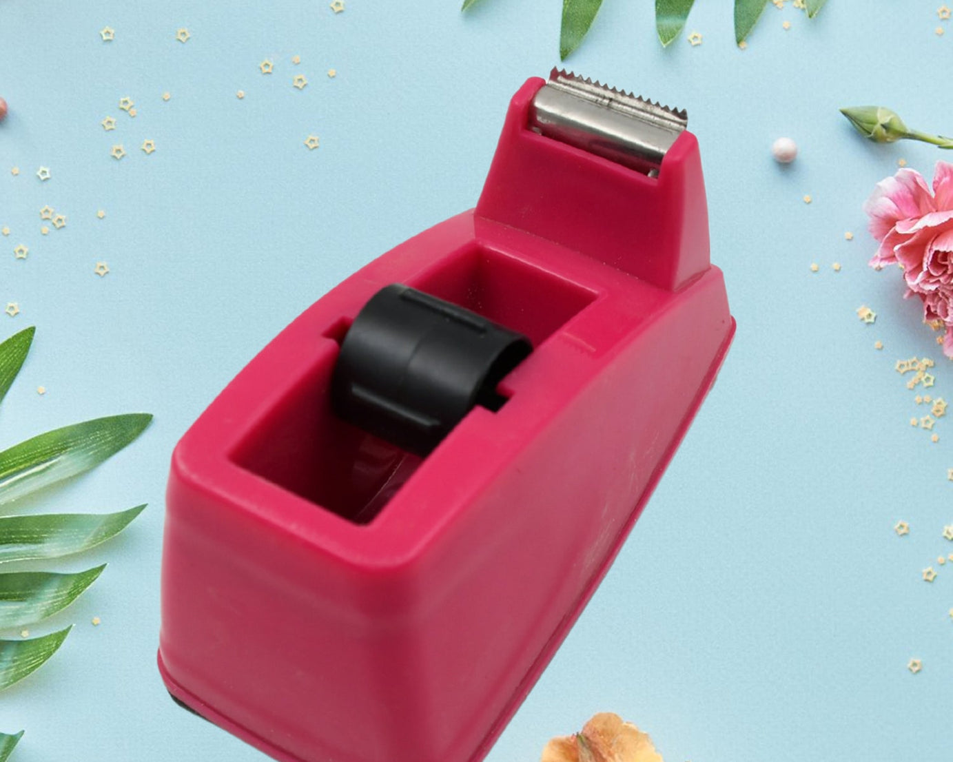 Plastic Tape Dispenser Cutter for Home Office use, Tape Dispenser for Stationary, Tape Cutter Packaging Tape School Supplies (1 pc / 273 Gm)