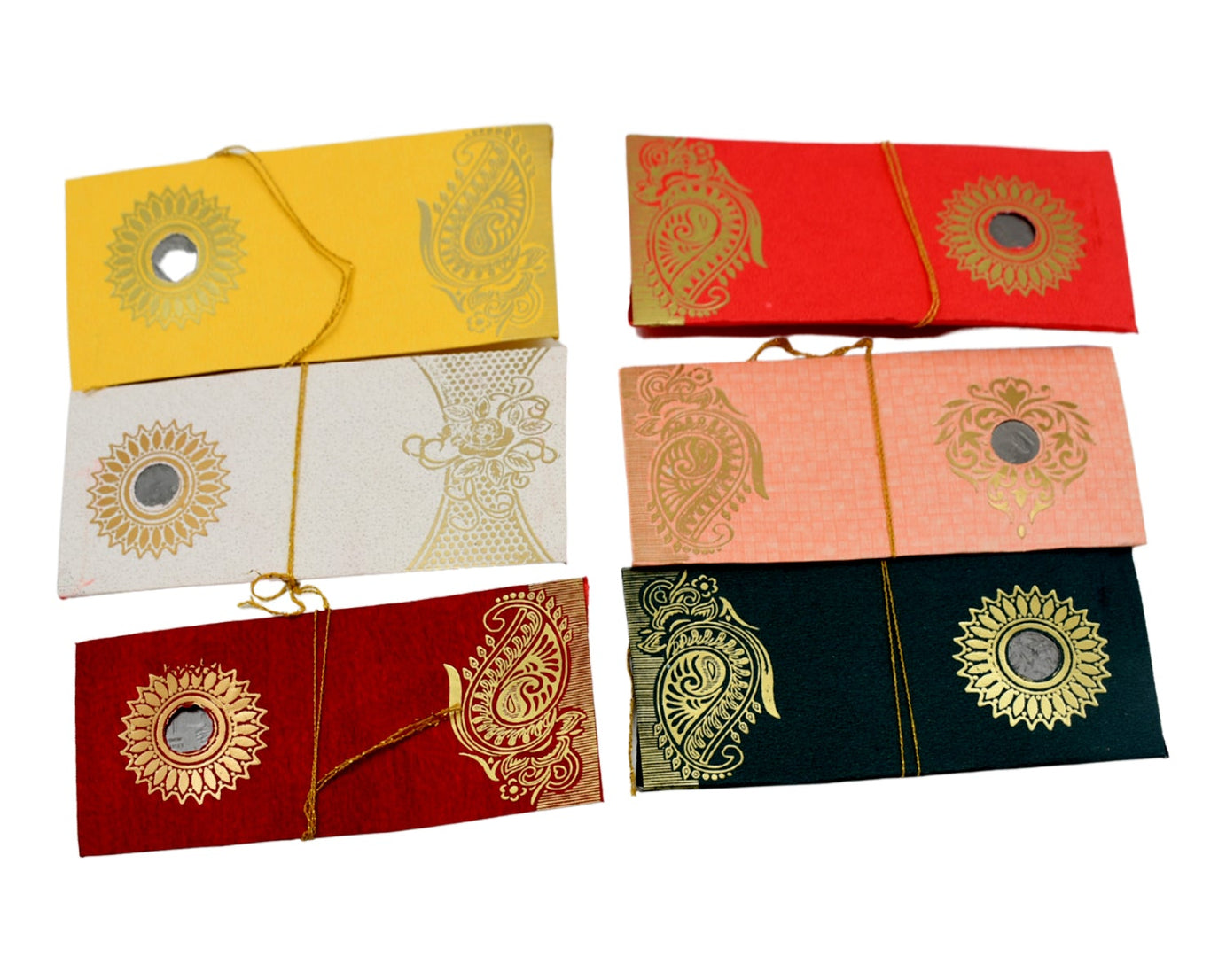 7652 Wedding Gift Envelopes pack of 10 pcs with Coin Money Cash Gift Cover Shagun Birthday Marriage, Baby Shower, Anniversary, Money Envelope Lifafa Envelope Multicolor Premium Envelope (10 Pcs Set)