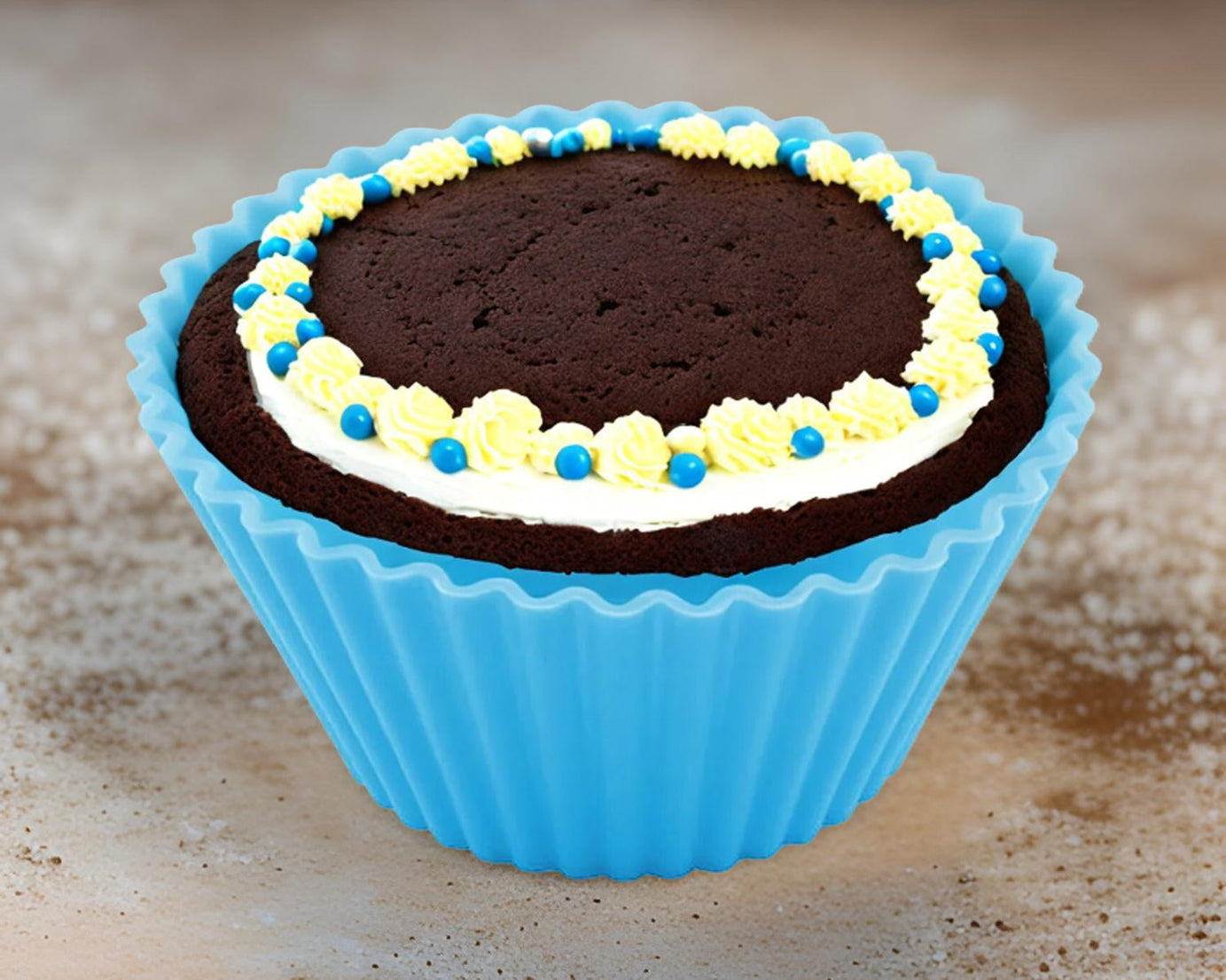 Cup Cake Silicone Molds for Cupcakes / Muffins / Jelly (2 Pc Set)