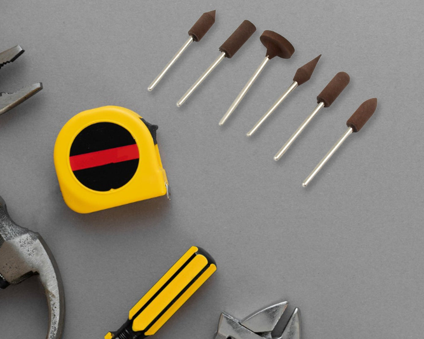 Mounted Points Abrasive Stone Head Mounted Grinding Wheel Bits Rotary Tool Kit (6 Pcs)