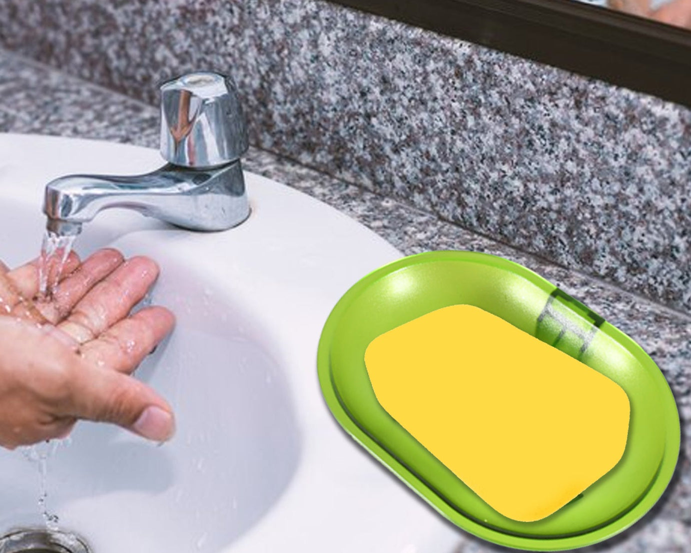 Plastic Soap Dish Holder for Bathroom Shower Wall Mounted Self Adhesive Soap Holder Saver Tray-Plastic Sponge Holder for Kitchen Storage Rack Soap Box, Bathroom