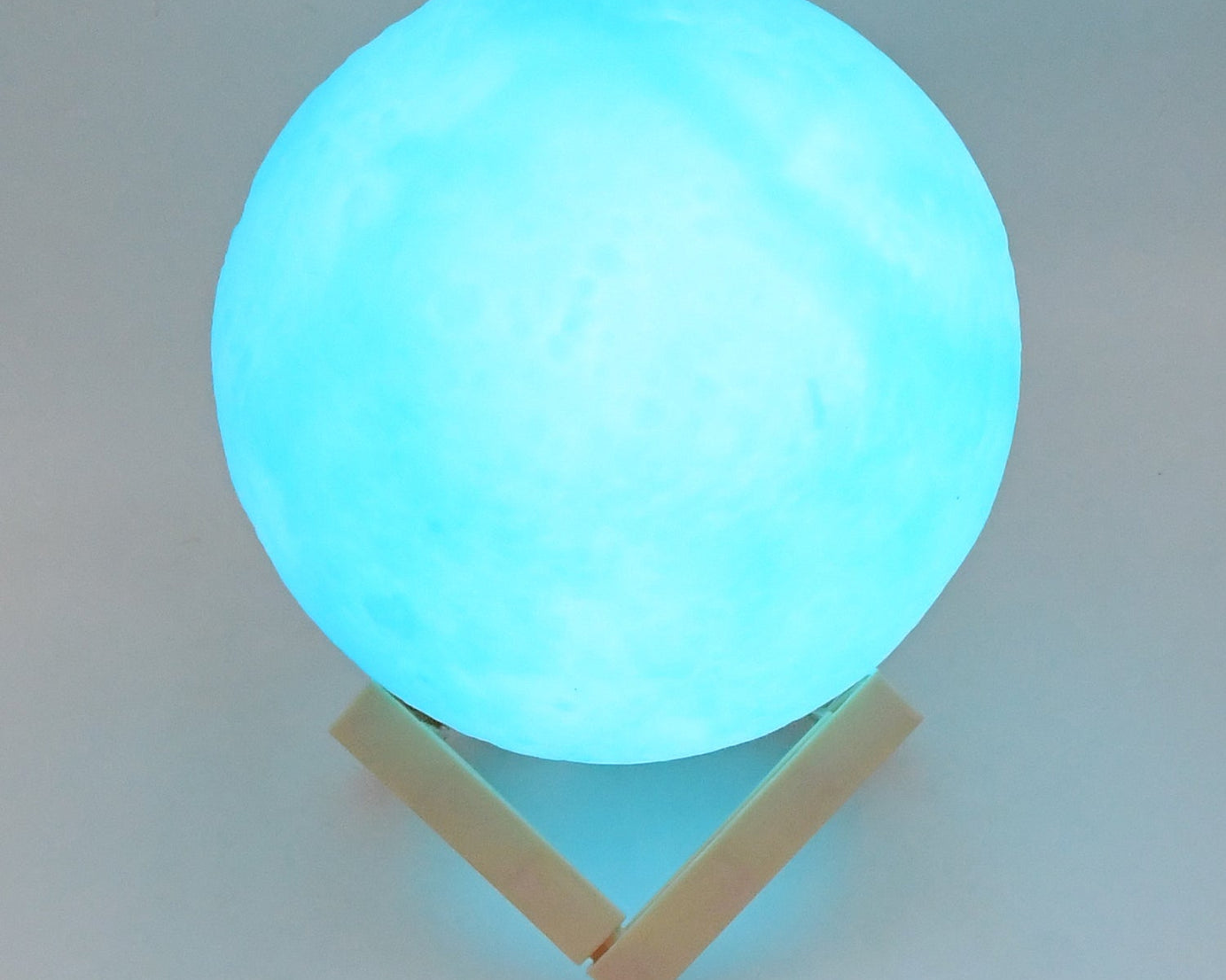 Moon Night Lamp Blue Color with Plastic Stand (15 x12 Cm / 1 Pc)