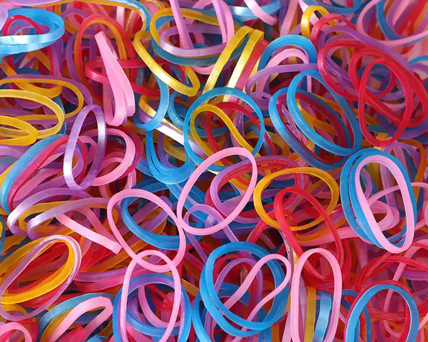 Strong & Reusable Rubber Bands: Multicolor for Office, Home & School