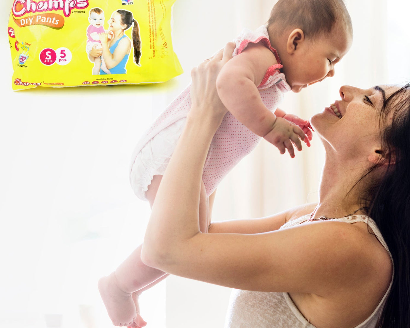 Travel-Friendly Diapers: Champs Small Diaper Pants (5 Pack) - Leakproof