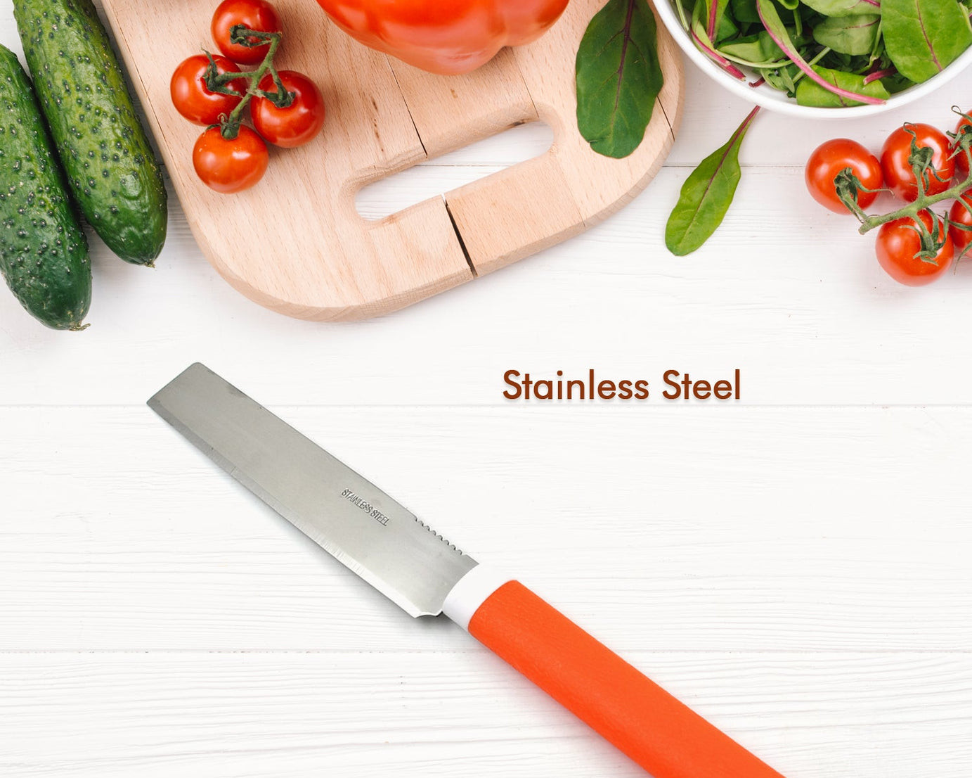 Stainless Steel Knife For Kitchen Use, Knife Set, Knife & Non-Slip Handle With Blade Cover Knife