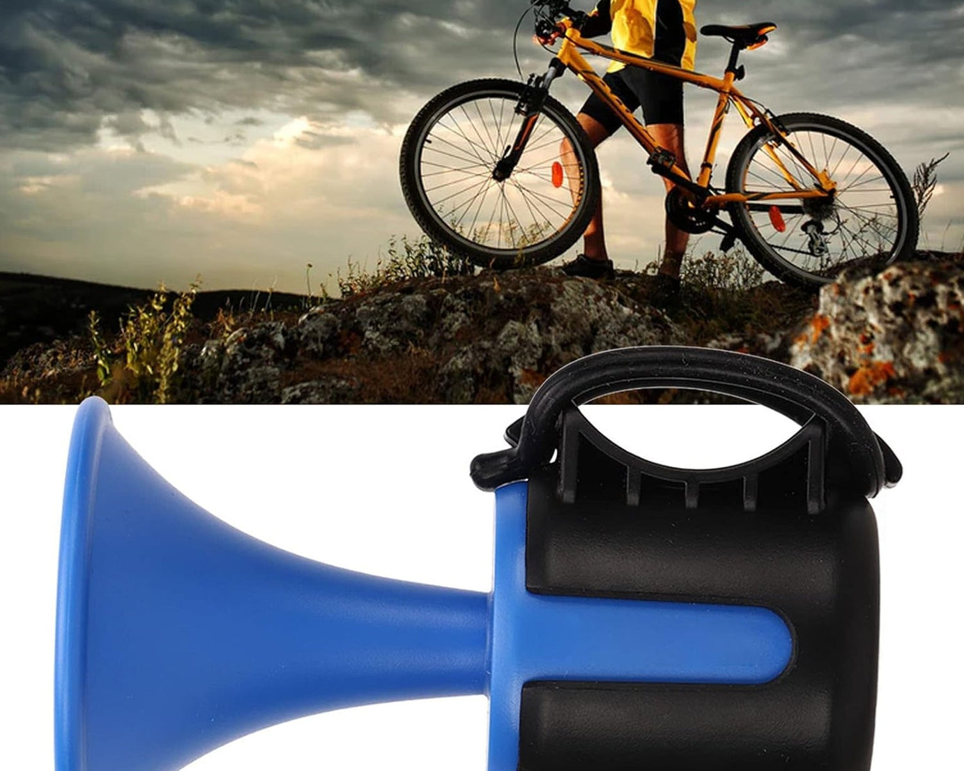 Bicycle Air Horn Loud - 120dB 1 Sound Mode Electronic Bicycle Bell,Super Electric Horn with Long Standby Button Battery Operated/IPX4 Waterproof Loud Bell for Adults