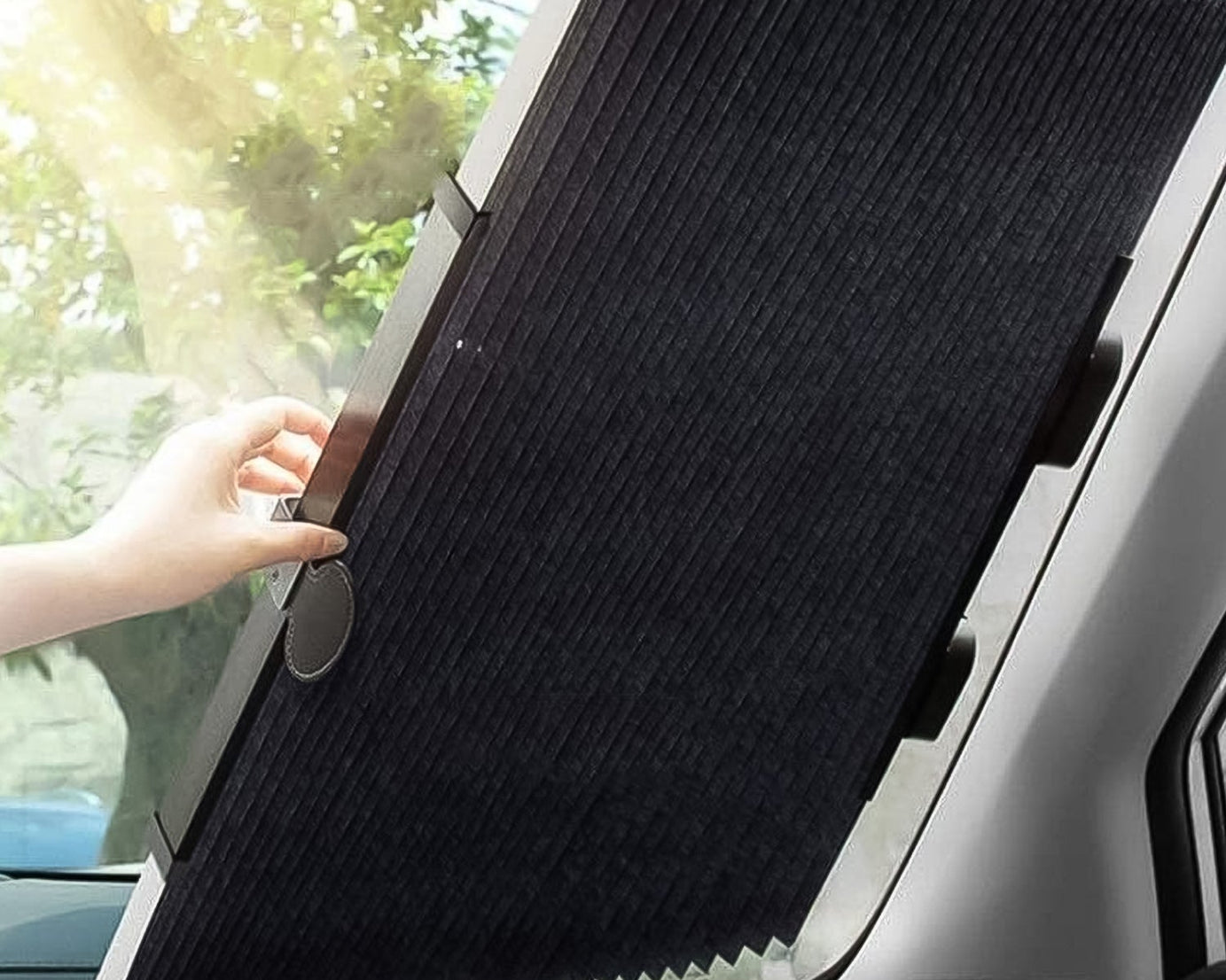 Retractable Long Foldable Windshield Sun Shade for Car (1 Set)