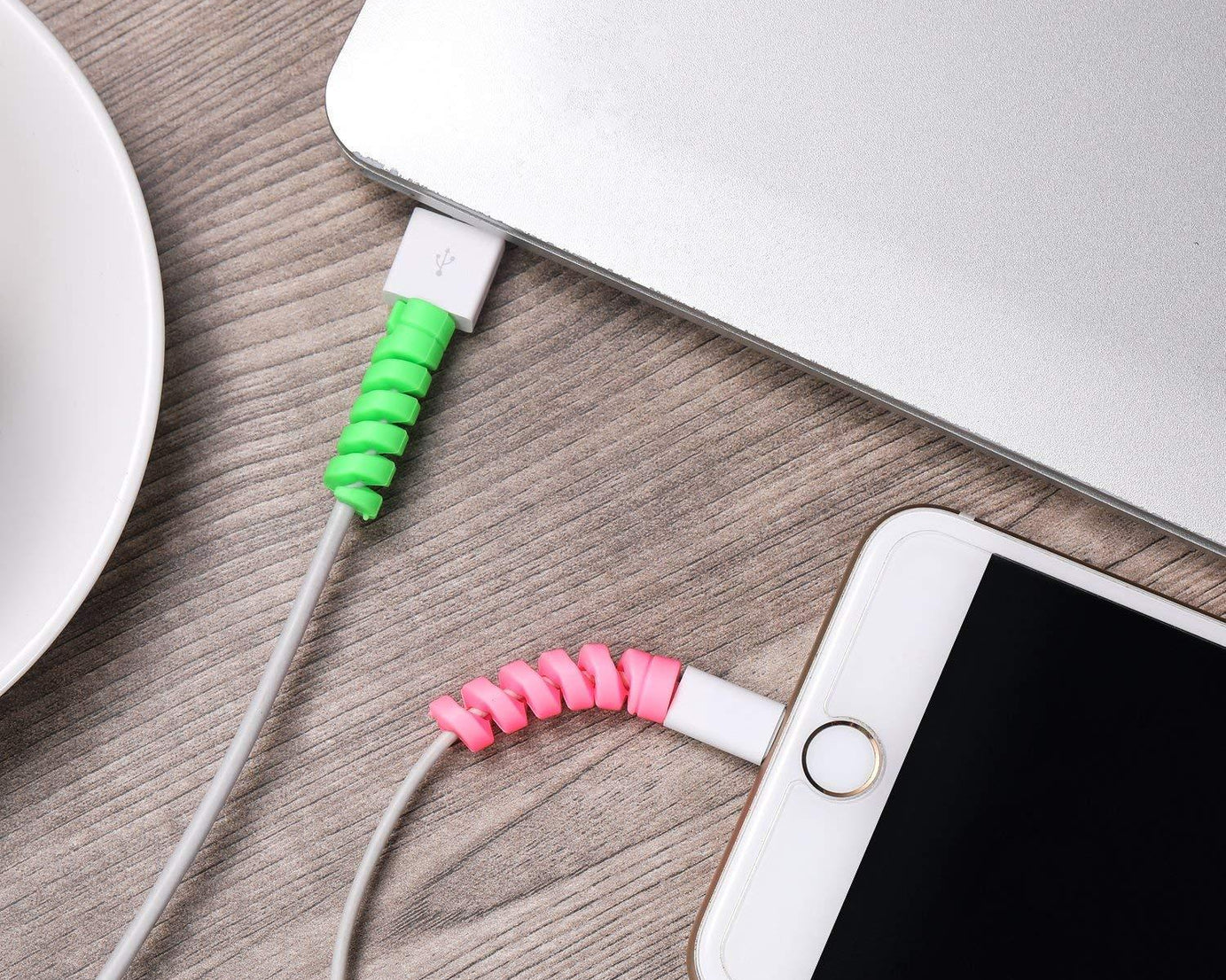 Spiral protectors for charging cables, pack of 4