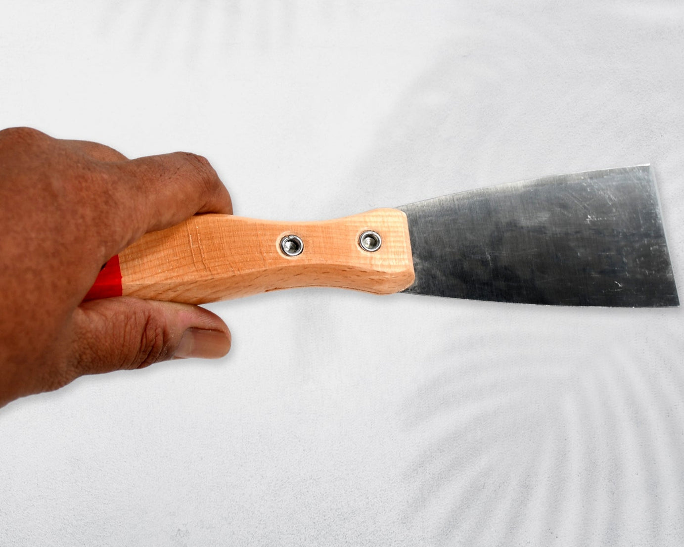Putty knife set with rubber handle