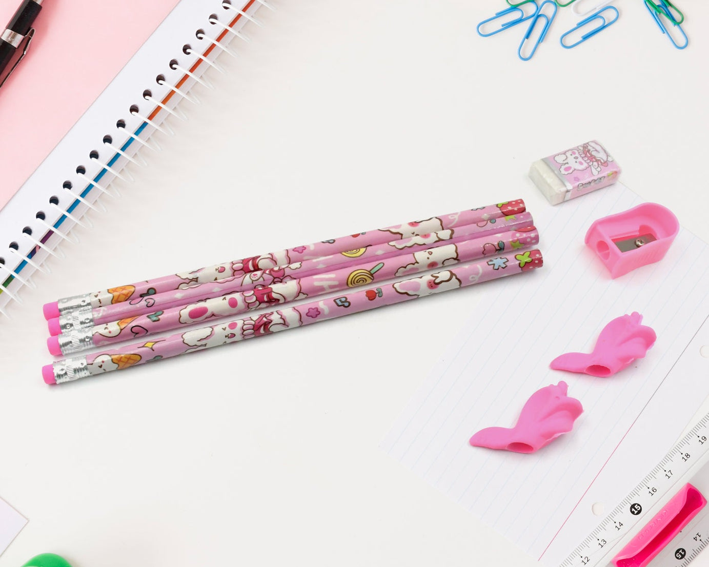 Kids' Stationery Kit: Wooden Pencils, Sharpener, Eraser, Diary (9 Pc Set)