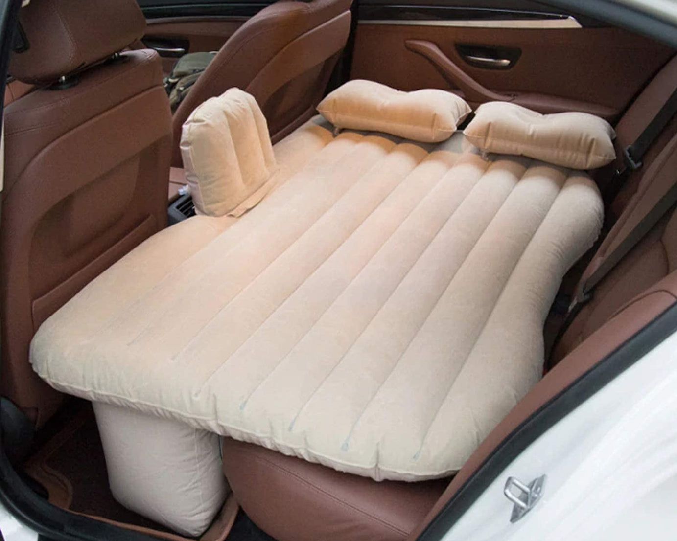 Comfy Car Camping: Inflatable Bed with Pillows & Pump (Portable)