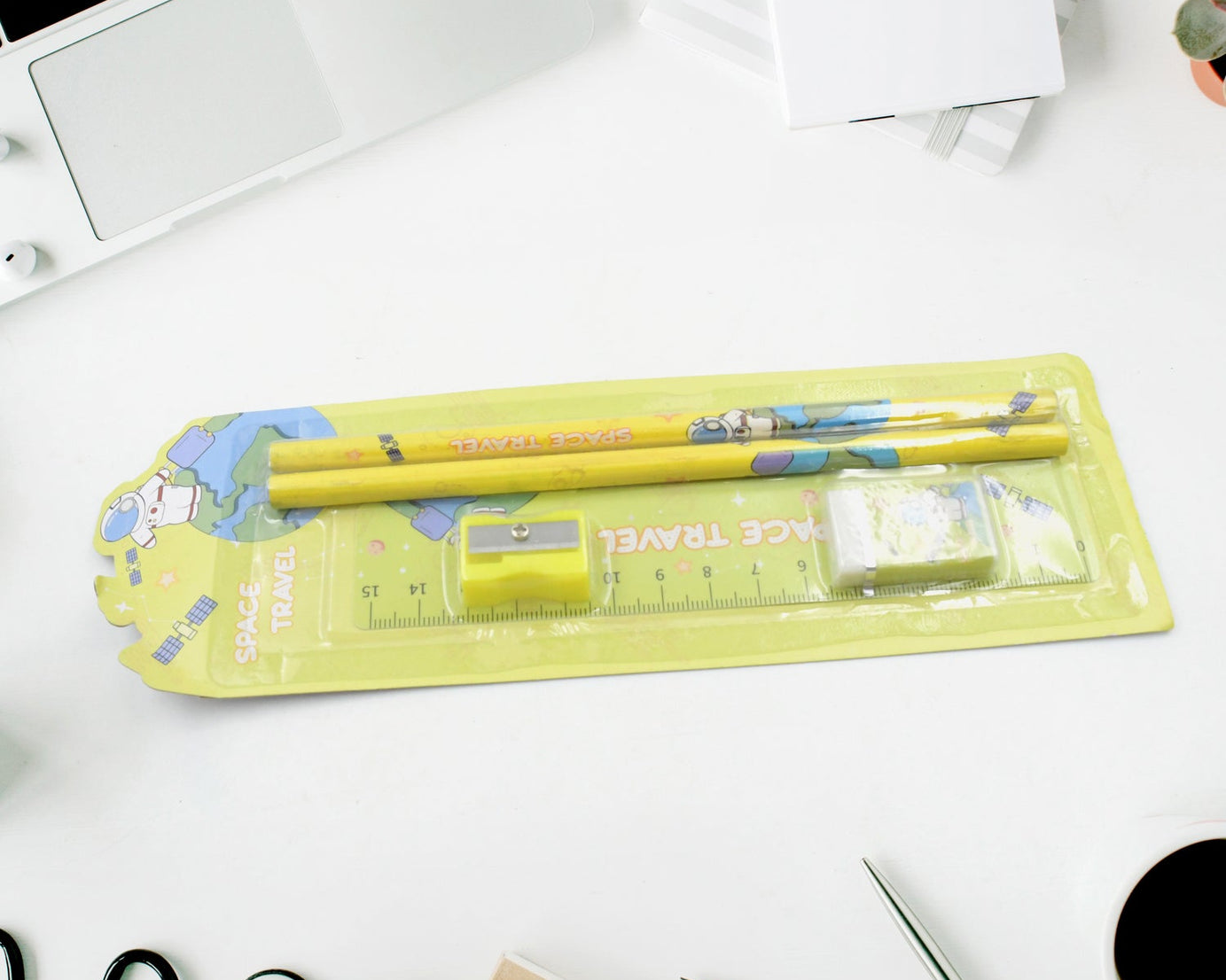 Wooden Pencil Set (5 Pc): School Supplies, Stationery Set for Kids