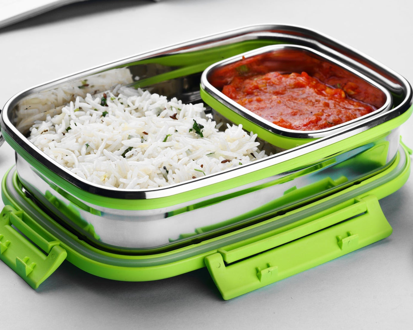 Ganesh Junior stainless steel lunch pack, suitable for office and school