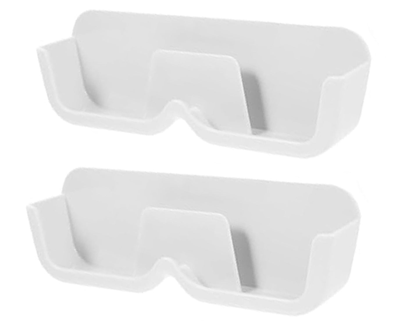Wall Mount Sunglass Organizer Simple Space Saving Glasses Storage Box Eyewear Stand Holder for Showcase Bedroom Apartment With 2 pc Double Sided Adhesive Sticker (2 Pcs Set)